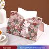 Cute Rose Cat Cartoon Tissue Box