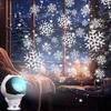 Astronaut 16 Christmas Pattern Light White Snowflake Projector Indoor USB HD Atmosphere Lamp for Room Party Christmas Decor Gift