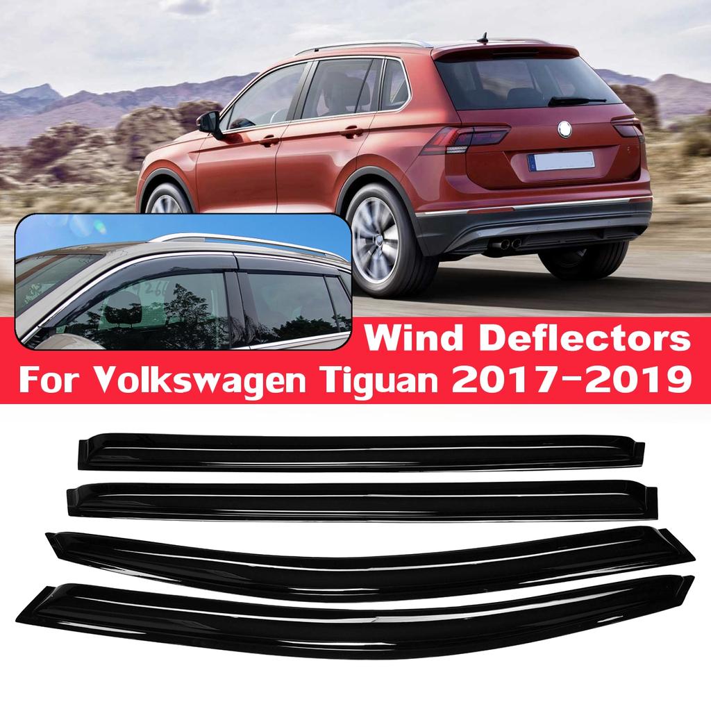 Buy 4PCS/Set Side Window Deflectors For Volkswagen Tiguan 2017 2018 2019 Visor Rain Sun Guards