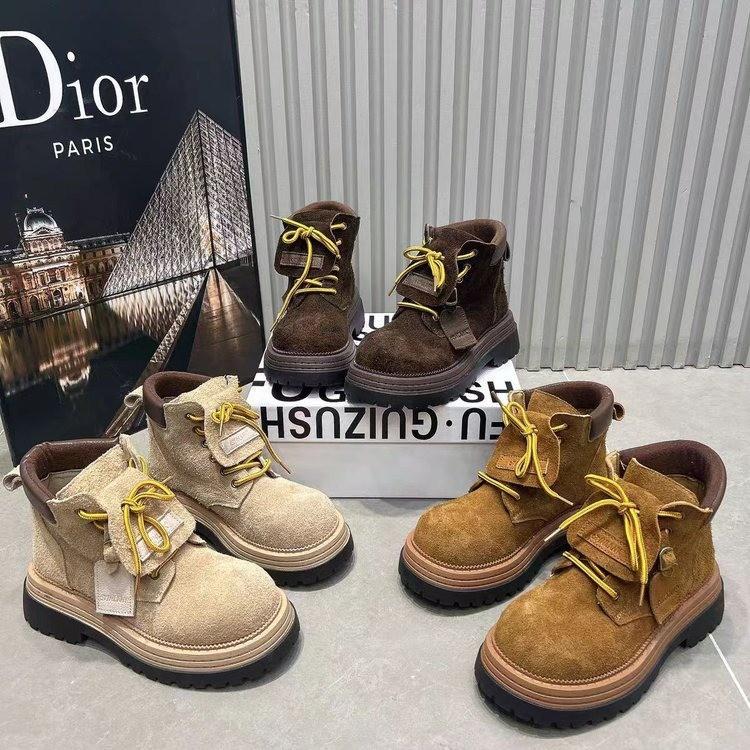 Martin boots women's 2025 new autumn rhubarb boots fashionable versatile small thick-soled thin short boots