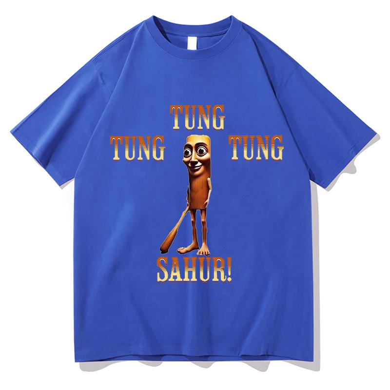 

Tung Tung Tung Sahur- Итальянские футболки с мемами Brainrot Смешные мужские/женские футболки Эстетичные топы Одежда унисекс Хлопковые мягкие футболки XXL