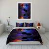 Hexagonal Neon Pattern Bedding Bedding Duvet Cover Set Duvet Cover Pillowcases (1 * Duvet Cover 2 * Pillowcases, Without Duvet Insert)