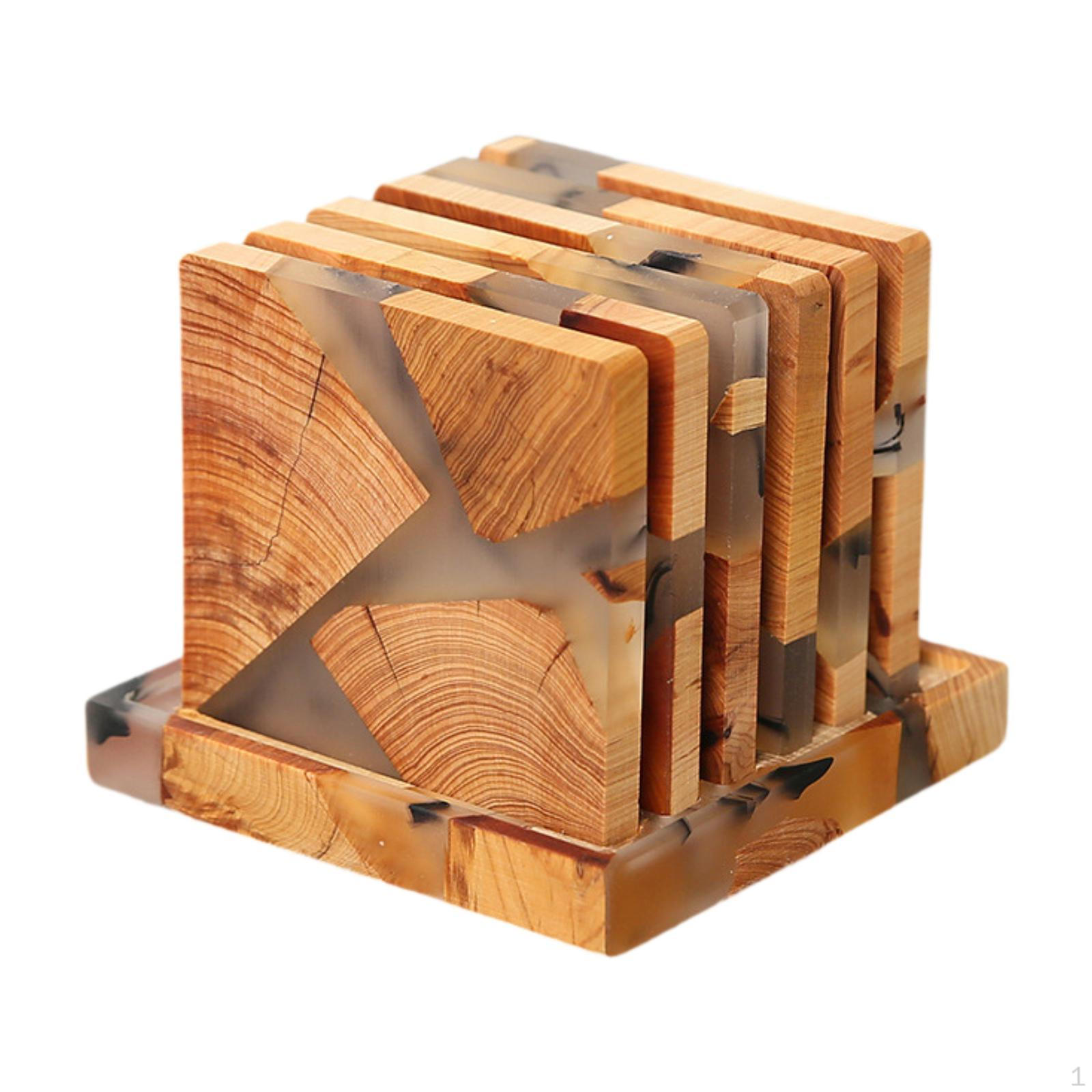 

6 шт. смоляных подставок, изоляционных ковриков для кружек, ковриков для морозильной камеры в гостиной square