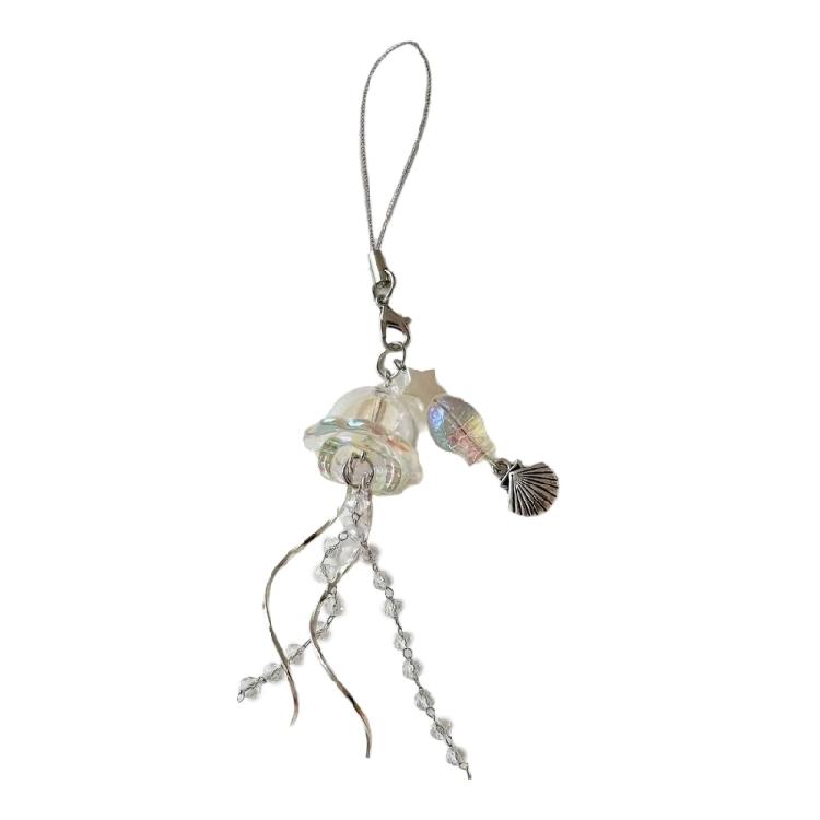 Unique Jellyfish Phone Accessory Acrylic Mobile Strap Phone Pendant for Adding a Touch of Oceanic Charm to Your Outfits