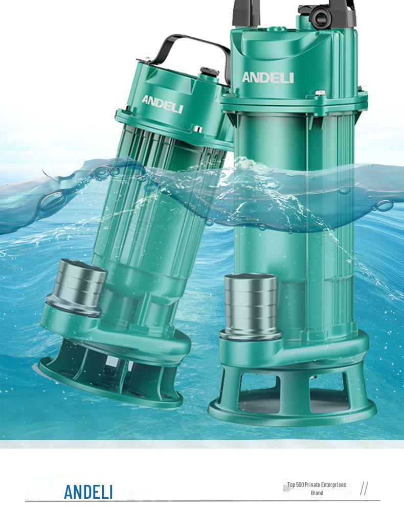 Submersible Sewage & Sludge Cutter Pump for Toilets & Cesspools - Ideal for Household & Agricultural Drainage and Irrigation