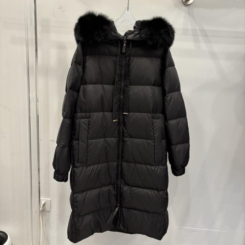Womens Mid-Length Down Coat With Detachable Hood Waist Belt Warm Thick Winter Outerwear In Black Beige Caramel Coffee