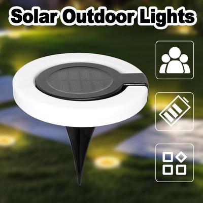 Led Solar Waterproof Atmosphere Light Folding Fence Lights Outdoor Underground Deck Yard Ip65 For Garden Inground Patio Driveway