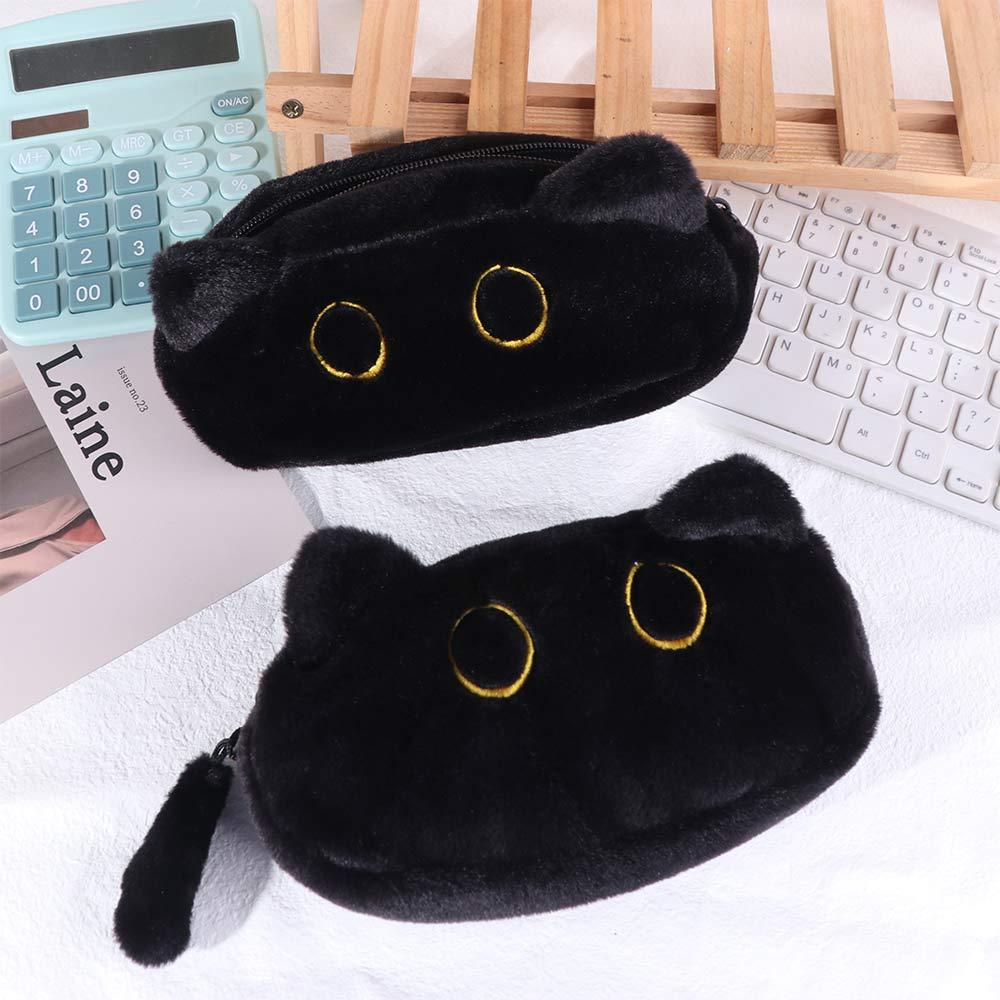 Tierpuppe Katze Plüsch Mäppchen Große Kapazität Aufbewahrungstasche für Schreibwaren Schulsachen