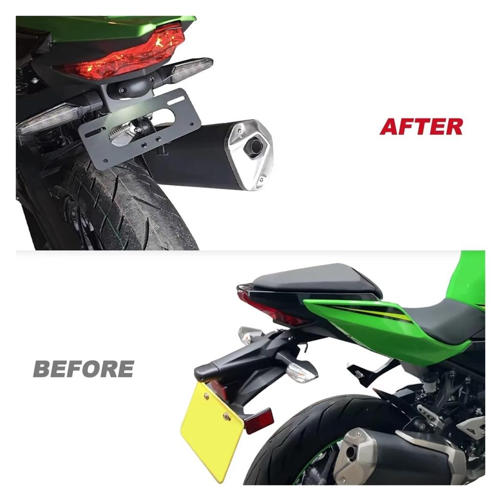 Motorcycle License Plate Holder for Ninja 250 400 2018-2025 Z250 Z400 2019-2025 Motorcycle Rear