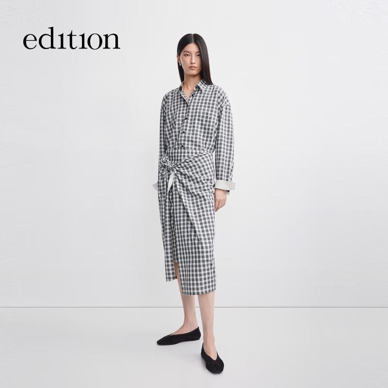 Edition Plaid Pleated Midi Skirt