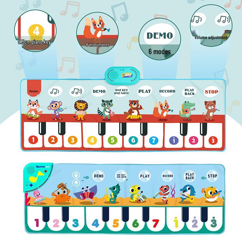 Interactive Children's Piano Mat: Educational Music Carpet for Parent-Child Play