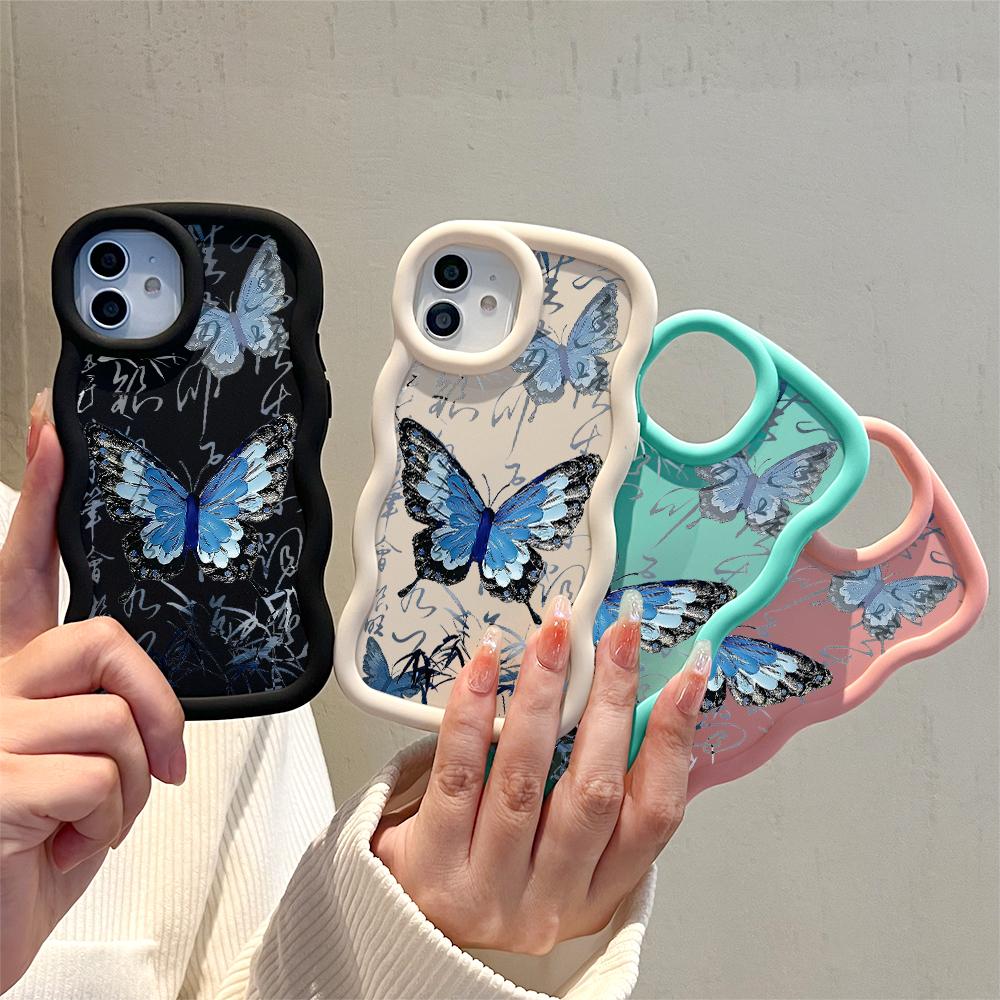 Big Wave Edge Soft Silicone Material Macaron Phone Case Shockproof Protective Rubber Casing for iPhone Samsung Huawei Honor Xiaomi Redmi OnePlus Moto