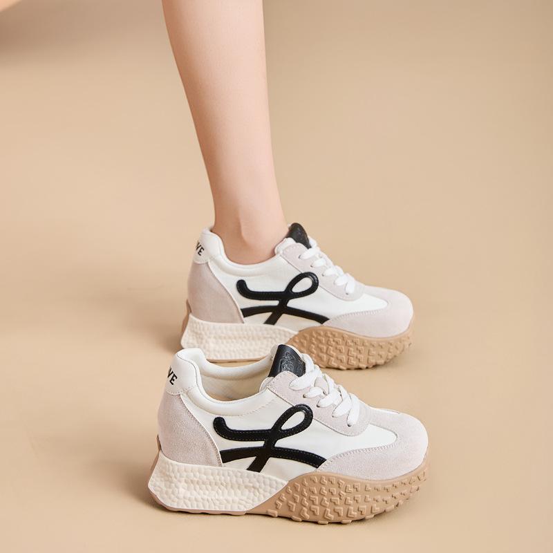 8707 thick-soled inner height increase German training Forrest Gump dad shoes women's 2025 spring and summer new muffin sports and leisure shoes