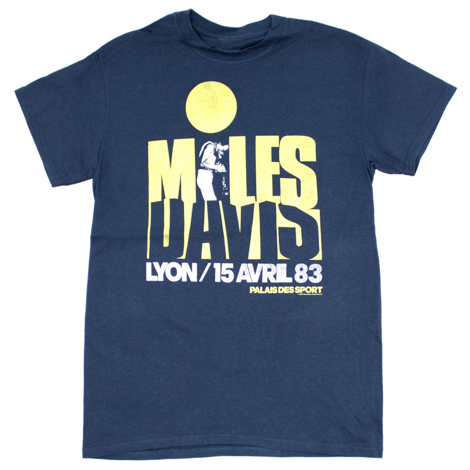 Мужская футболка Miles Davis Lyon Маленькая Синяя 2XL