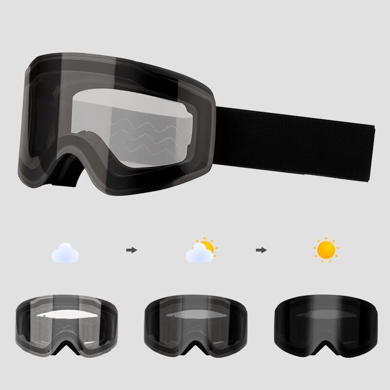 SkiPower Magnetic Photochromic Anti-Fog Double-Layer Ski Goggles