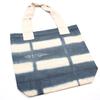 Tote Bag Cotton Tie-Dye Grey Blocks 38x42x12cm
