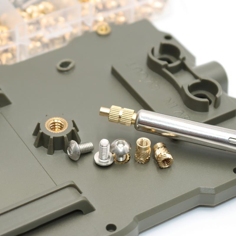 Brass Heat Set Insert Nut Bolt Kit Thread Embedment Copper Nuts and 304 Stainless Steel Hex Socket Screw Hot Melt M2 M2.5 M3 M4