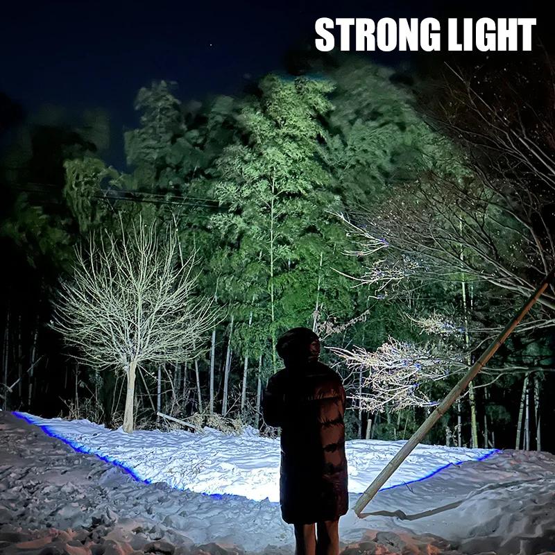 3LED Super Bright Flashlight Portable Mini Burst Flash Torch Rechargeable Outdoor Emergency Spotlight with Pen Clip Tail Magnet