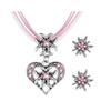 3 Piece Traditional Clothing Jewelry Set , Snowflake Necklace And Earrings