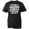 T Shirt I'm On A Seafood Diet Funny Gourmet Joke Top Men Gift Vintage Top For Everyday Wear Graphic