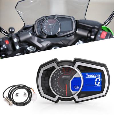 13000RPM DIY Universal 1,2,4 Cylinder LCD Motorcycle Racing Street Bike Speedometer Odometer RPM Speed Fuel Gauge