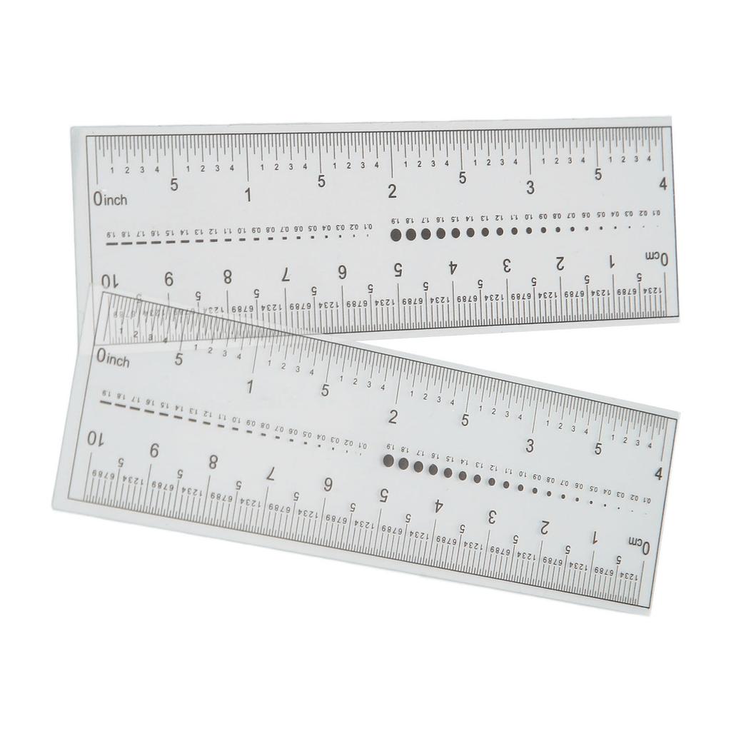 10PCS Fake Nails Measuring Ruler Professional Portable Transparent Nail Art PVC Soft Ruler for Nail Measuring Tool