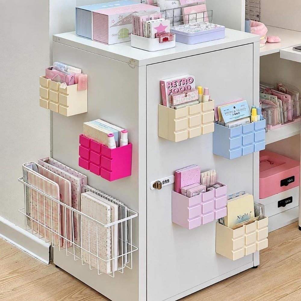 Plastic Magnetic Storage Box Magnetic Wall Mounted Rack for Kitchen Organization