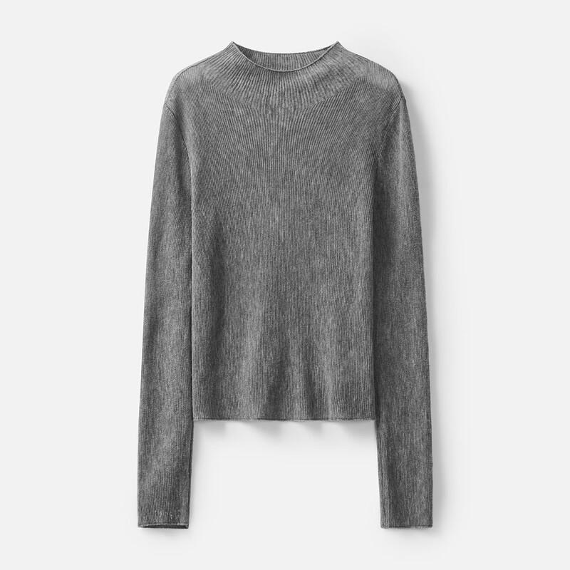 Boqiu Locker geschnittener Langarmpullover aus 100% Wolle