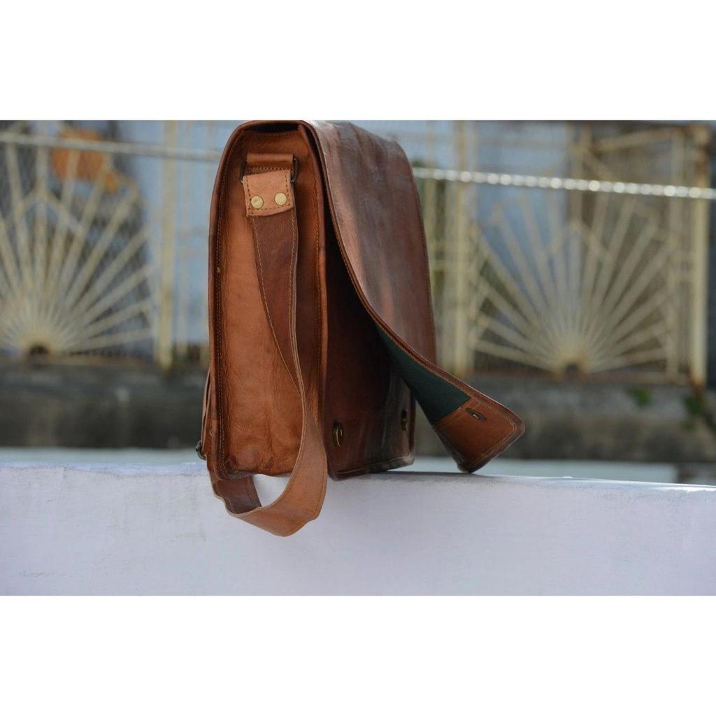 Men's Genuine New Leather Shoulder Messenger Bag Vintage Satchel Briefcase