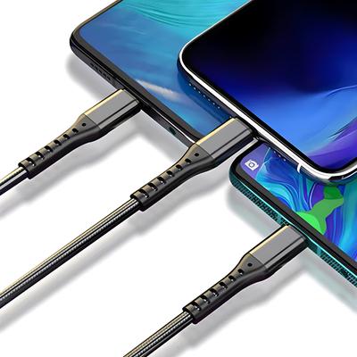 3 In 1 5A USB Fast Charging Cable Type C Micro IOS Multi Charger Cable for iPhone Huawei Xiaomi Samsung Nylon Braided Cord