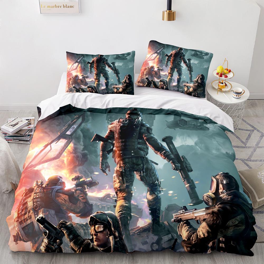 Los juegos de cama War Front Edredón Cubrecama Edredón Funda de edredón Funda de almohada Juegos de 2-3 piezas Decoración para dormitorio de niños y adultos