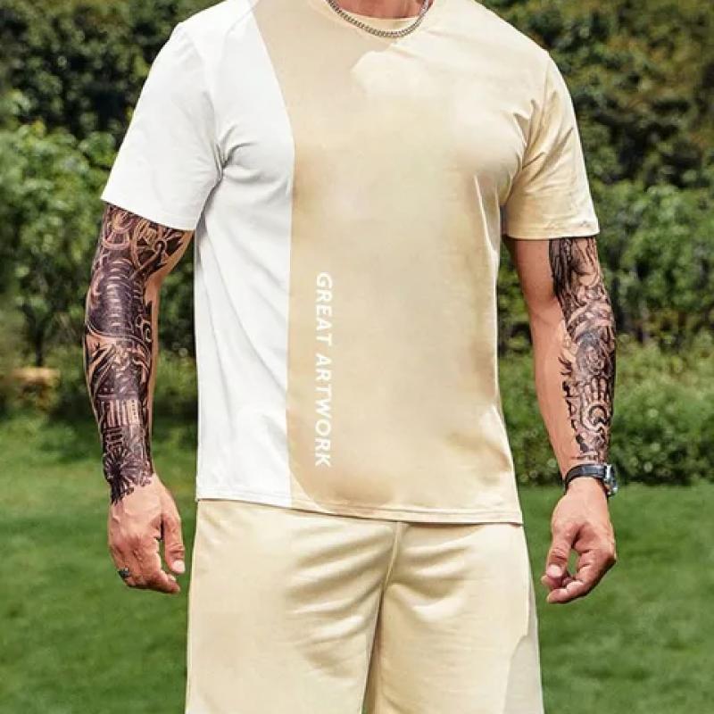 3D Printed Men's Set Summer Everyday Street Men's Short-sleeved T-shirt And Shorts Set Outdoor Beach Short Urban Fashion T-shirt