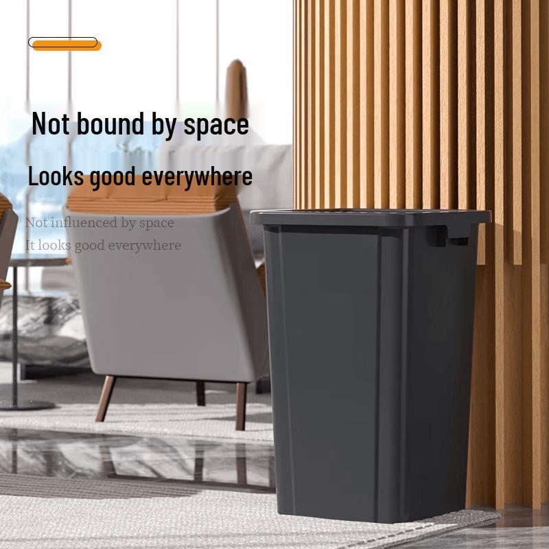 Large Capacity Square Trash Can with Lid