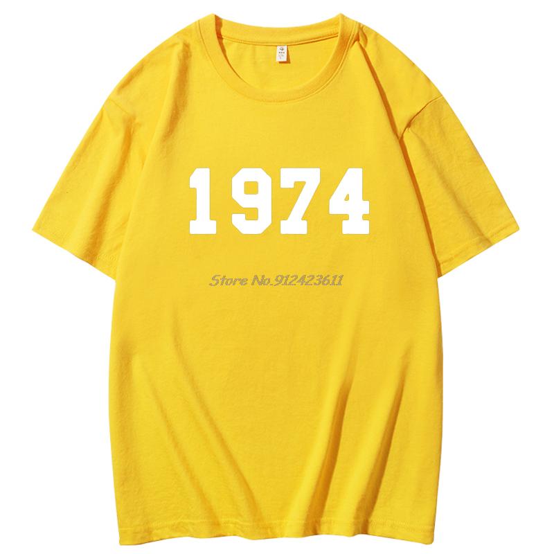 1974 Birthday Present Summer T Shirt For Men Short Sleeve Tshirt Cotton Tees Tops Graphic T Shirts Mens Clothing