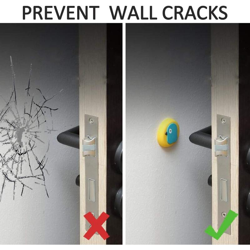 Cartoons Door Stopper Wall Protector Self Adhesive, Quiet, Shock Soft Rubber, Doorknobs, Refrigerator Door, Cabinets From Damage,set of 6