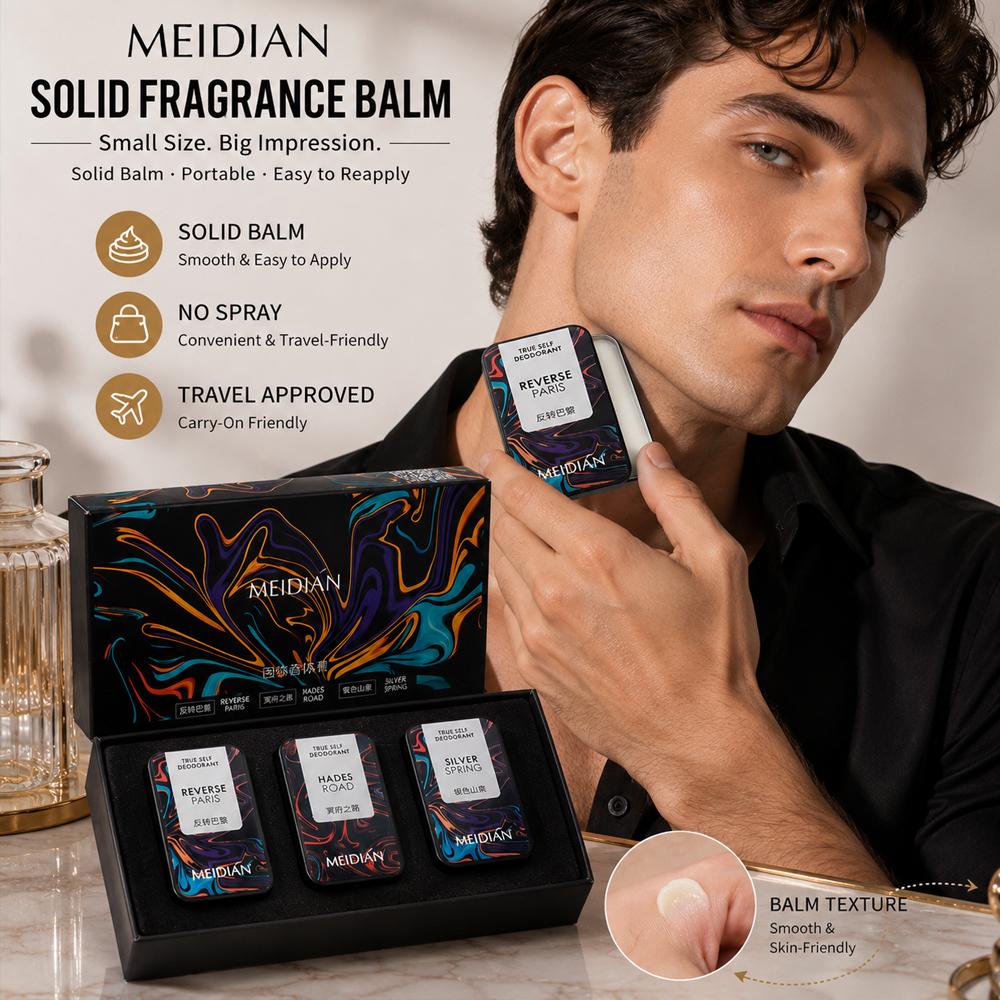Solid balm, solid perfume, long-lasting men s fragrance, portable balm set