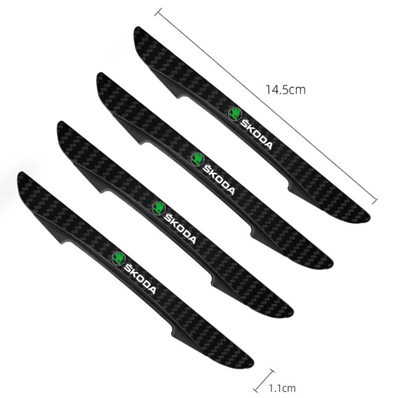 2025 Hot 4PCS Car Door Edge Protector Guards Strip For Skoda Octavia Fabia Rapid Superb Kodiaq Scala Karoq Citigo Kamiq Roomster
