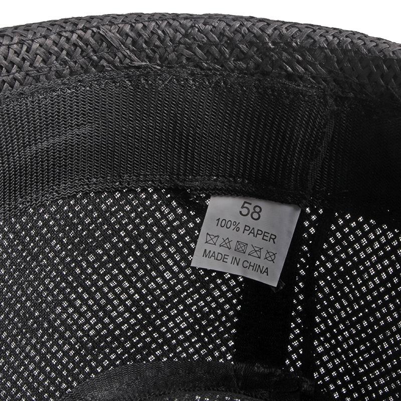 Summer sunshade sunscreen topper hat women's simple casual beach hat men's jazz hat straw woven handmade straw hat