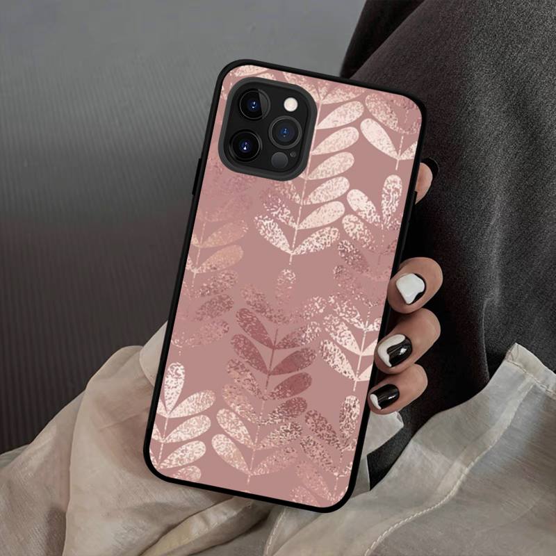 Bellissima Custodia per Telefono Rosa Oro Silicone Morbido per iphone 14 13 12 11 Pro Mini XS MAX 8 7 6 Plus X XS XR Copertura
