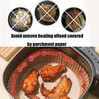 Air Fryer Magnet Silicone Buckle Baking Paper Fixation Tool High Temp Resistant Magnetic Air Fryer Buckle for Kitchen Baking