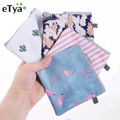 Kozmetik Çantaları Çiçek Baskı Rahat Peçete Sıhhi Ruj Saklama Kutuları Kadın Küçük Makyaj Çantası makyaj çantası