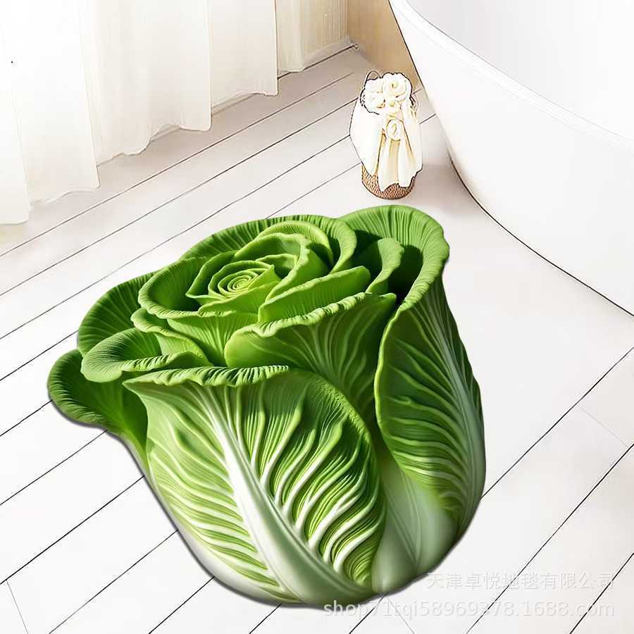 3D Carpet Living Room Bedroom Floral Carpet Easy To Maintain Anti Slip Easy To Clean Foot Mat