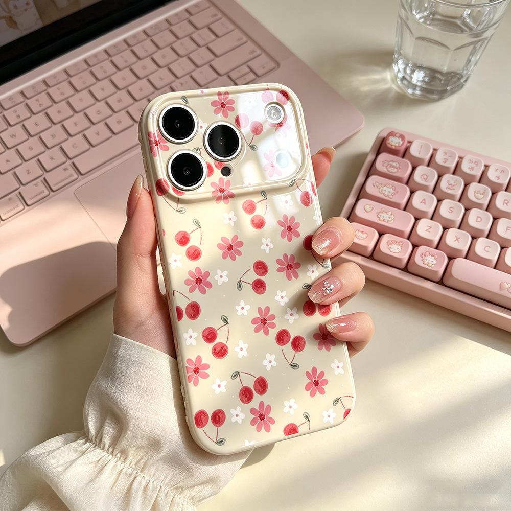 Cherry Xiaohua is suitable for anti-drop Apple 17max protective case niche iPhone16/17Pro mobile phone case new model