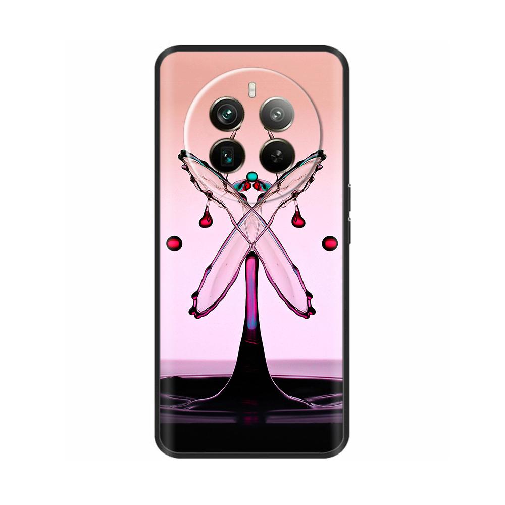 Silicone Phone Case for Realme 12 Pro Plus Soft Black Back Cover for Realme 12 Pro + Realme12 Funda Protective Shell Cases Coque