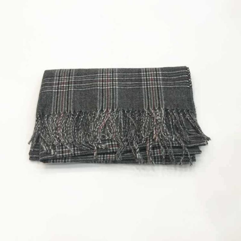 Autumn and winter new imitation cashmere shawl versatile thickened warm Korean version fringed plaid scarf women