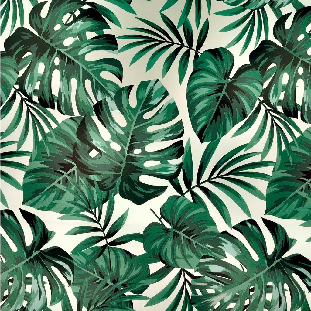 Outdoor Sofa Cushions 3 Pcs Leaf Pattern Polyester