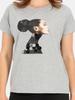 Women' cotton blouse with the image of a woman