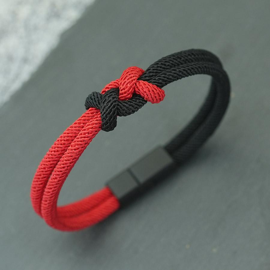 New Handmade Color Blocking Design Braided Knot Bracelet For Men A Grade 4mm Ethnic Rope Braslet Perfect Gift For Boyfriend