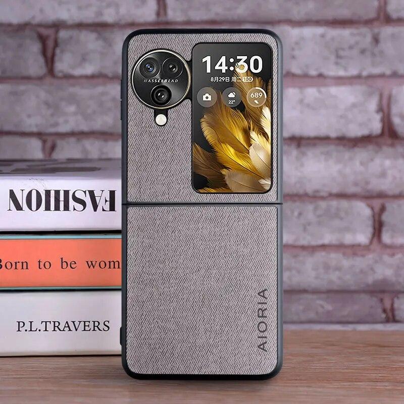 Pouzdro pro Oppo Find X6 X5 X3 Pro N N3 N2 Luxusní textilní kožené měkké pevné flipové pouzdro pro Oppo Find N3