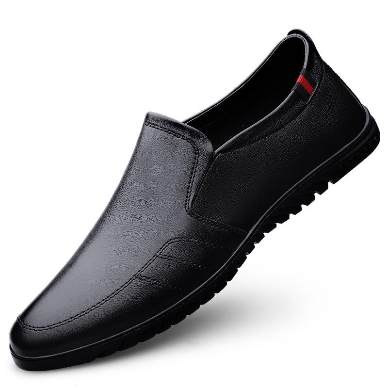 New casual leather shoes breathable British soft-soled lazy driving shoes Doudou shoes